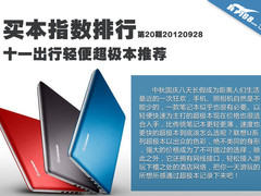 买本指数20期 十一出游轻薄超极本推荐