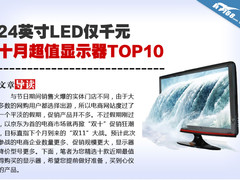24英寸LED仅千元 十月超值显示器TOP10
