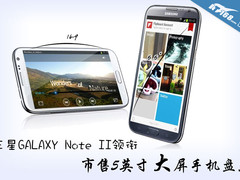 三星Note2领衔 市售5英寸大屏手机盘点