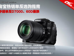 D7000、60D暴跌 淘宝热销单反选购指南