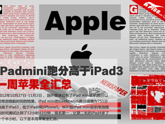 iPad mini跑分高于iPad3 一周苹果汇总