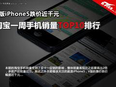 IP5降价近千元 淘宝一周手机销量TOP10
