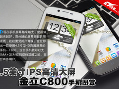 4.5英寸IPS高清大屏 金立C800手机图赏