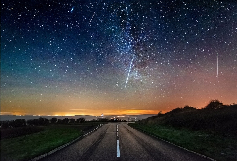 人家拍的流星雨 双子座流星雨壮观美景