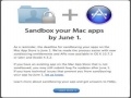 苹果通知开发者应用进沙箱6月1日结束