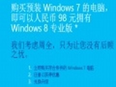 微软提醒用户 98元Win8升级优惠将结束