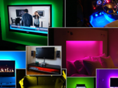 流光溢彩 电视墙随着电视内容改变颜色
