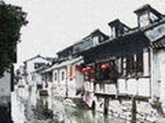 Photoshop打造烟雨江南水乡素描画效果