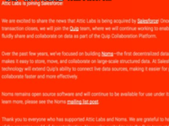 Salesforce收购数据库创业公司Attic Labs 