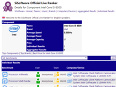 8代酷睿迎新成员 i5-8500现身Sandra数据库