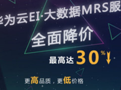 EI大数据MRS服务全面降价 持续春节大促序曲