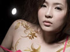 Photoshop为美女合成漂亮人体彩绘效果