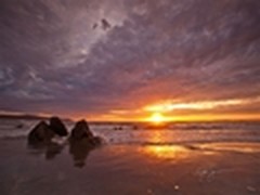 Windows 7系统官方主题：海边落日下载