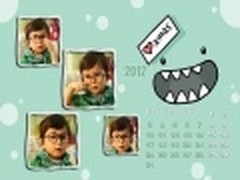 美图秀秀制作宝宝2012日历壁纸