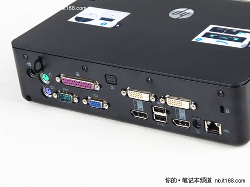 hp 230w advanced docking station扩展坞背部端口分布