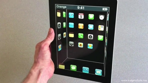 ipad2驚人裸眼3d效果嵌入攝像頭追蹤