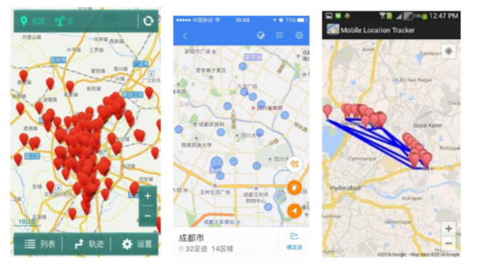 安卓手機行蹤定位app中外大比拼
