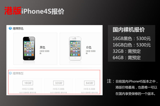 国行iphone4s将至 今日各版本报价汇总
